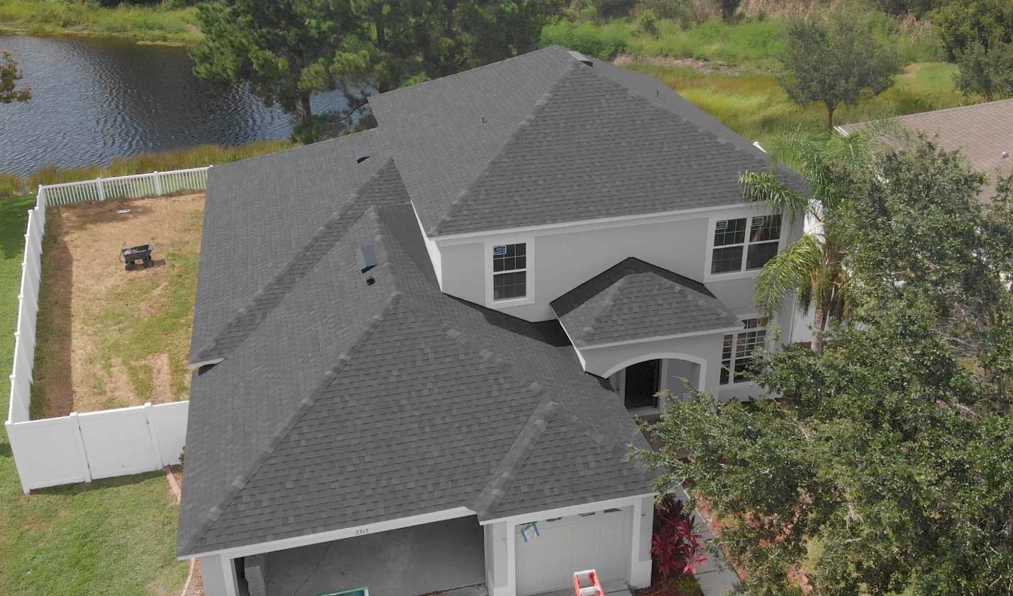 Full roof replacement completed near Wesley Chapel, Florida.